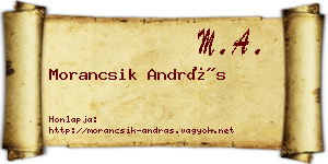 Morancsik András névjegykártya